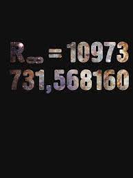 Atomic Physics Rydberg Constant T Shirt By Windydesert Redbubble Physics Atom T Shirt