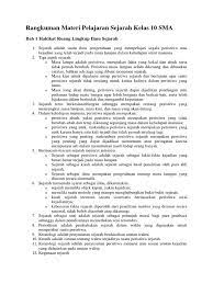 Tapi ya jangan lupa setelah bisa aja ya. Rangkuman Materi Pelajaran Sejarah Kelas 10 Sma Ipa 8