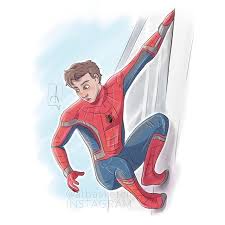 Draw a short vertical line coming down from each side of the jaw where it meets the. Spiderman Homecoming By Albasketch Draw Drawing Illustration Art Artist Sketch Sketchbook Digi Spiderman Cartoon Spiderman Homecoming Spiderman Drawing