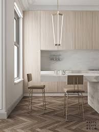 herringbone floor. elegant kitchen