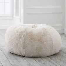 A Plush Slipcover Makes This Beanbag The Softest Seat In The House Our Superior Quality Faux Fur Is As Indulgent Faux Fur Bean Bag Bean Bag Chair Fur Bean Bag