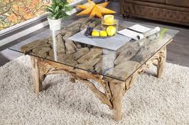 Design Couchtisch Riverside Teakholztisch Mit Glasplatte 100x100 Cm Wohnzimmertische Couchtisch Design Couchtisch