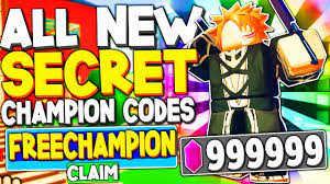 Maybe you would like to learn more about one of these? All New Secret Champion Codes In Anime Fighting Simulator Roblox Codes Youtube