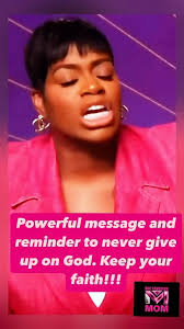 Powerful message with Fantasia Never give up