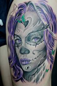 They can also include cheerful, decorated skulls or skeletons. Pin By Alex On Day Of The Dead Sugar Skulls Only Sugar Skull Tattoos Skull Girl Tattoo Sugar Skull Girl Tattoo