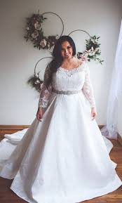 Long sleeve short wedding dresses. Long Sleeve Plus Size Wedding Gown Melli For The Classic Etsy