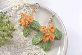 キンモクセイ ピアス イヤリング オレンジ 花 レース編み ハンドメイド 金木犀 その他 売買されたオークション情報 yahooの商品情報をアーカイブ公開 オークファン aucfan com ハンドメイド レース編み イヤリング