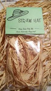 Gag Gift Straw Hat Kit Novelty Joke Gag Gift Prank By Pyratewench Funny Christmas Gifts Gag Gifts Christmas Joke Gifts