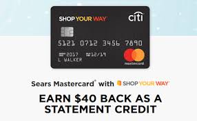 Maybe you would like to learn more about one of these? Citi Sears Mastercard 40 Statement Credit With 50 Spend Miles To Memories