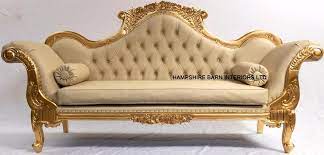 A1 Wedding Sofa In Gold Leaf Frame With Easiclean Faux Leather Sofa Design Wood Sofa Set Designs Luxury Sofa Design