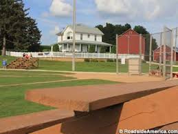 A statue of a seal bobbing a baseball on its nose honors the memory of the san francisco seals, the minor league baseball club that played before the arrival of the giants in 1958. Field Of Dreams Dyersville Iowa