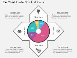 Bj Pie Chart Inside Box And Icons Flat Powerpoint Design