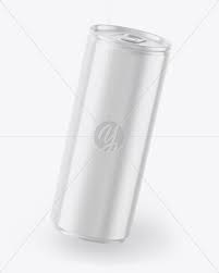 Download 250ml Glossy Aluminium Drink Can Mockup