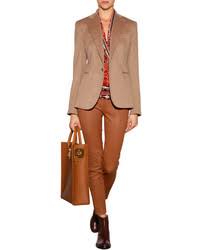 Ralph lauren 'blue label camel brown leather jacket m s medium runway motorcycle. Ralph Lauren Black Label Camel Hair Blazer 1 835 Stylebop Com Lookastic
