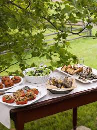 Keep a large cooler or two handy and chilled with ice or ice packs. Buffet Table Set Up In A Garden Grounds Traditional Culture Stock Photo 124363644