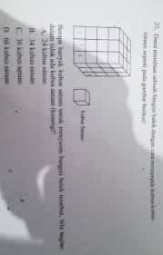 Tips cara bangun pagi yang keempat adalah sarapan. 23 Danu Membuat Sebuah Bangun Balok Dengan Cara Menumpuk Kubus Kubussatuan Seperti Pada Gambar Brainly Co Id