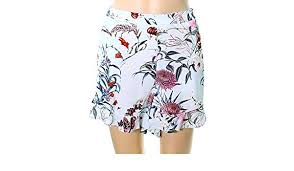 Willow Clay Mint Womens Ruffle Floral Print Shorts Blue Xl
