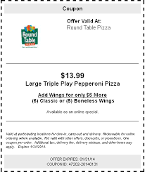 Round Table Pizza 13 99 Pepperoni Pizza Printable Coupon Restaurant Coupons Pizza Coupons Pepperoni Pizza
