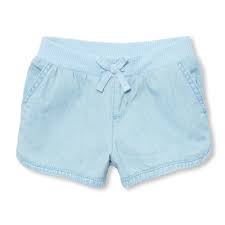 Show a little leg this season as you step up your style game and slip into our latest edit of dreamy denim shorts. Baby And Toddler Girls Denim Knit Waistband Pull On Shorts Baby Girl Outfits Newborn Toddler Girl Shorts Knitting Girls
