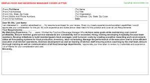 Maybe you would like to learn more about one of these? Food And Beverage Manager Cover Letter