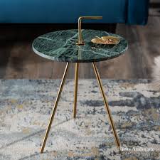 Handgearbeiteter Beistelltisch Simply Clever 36cm Grun Gold Marmor Mit Griff Riess Ambiente De Marmortisch Tischplatte Rund Beistelltisch