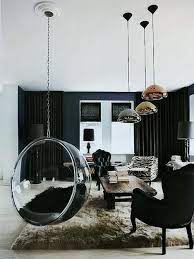 Modern Interior Design With Legandary Togo Sofa And Playful Bubble Chair Hanging Chair Living Room Living Room Decor Apartment Modern Interior Design