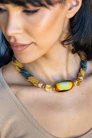 One of a Kind Druzy and Sapphire Necklace by Stephen Dweck