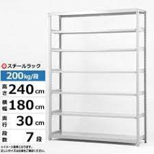 楽天市場 クーポンあり スチールラック 幅180 奥行30 高さ240 7段 単体形式 200kg 段 soシリーズ業務用 スチール棚 ボルトレス 軽中量棚 ラック 棚 収納棚 収納ラックオープンラック スチールシェルフ 整理棚 送料無料 スチールラック物流機器の