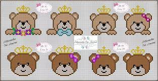 Babetes meus gráficos de ponto cruz : Ursinhos Cross Stitch Baby Filet Crochet Disney Cross Stitches Monogram Tote Baby Things Cross Stitch Baby Disney Cross Stitch Baby Cross Stitch Patterns