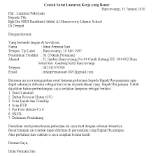 Contoh surat pengalaman kerja sebagai kepala cabang. 20 Contoh Surat Lamaran Kerja Untuk Berbagai Keperluan Lolos Hrd