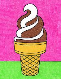 How to draw a cute winking ice cream cone. How To Draw Ice Cream Art Projects For Kids