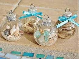 These beach themed holiday decorations are simple enough to make in batches in one day. Easy Diy Christmas Ornaments That Look Store Bought Twins Dish Beach Christmas Ornaments Nautical Christmas Ornaments Beach Christmas Decorations