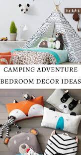 Camping Adventure Bedroom Decor Ideas So Unique For Young Children I Love The Variety Of Animal Pil Kids Bedroom Decor Camping Bedroom Decor Woodland Bedroom