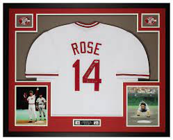 Pete rose autographed official mlb cincinnati reds stat jersey. Pete Rose Autographed And Framed Cincinnati Reds Jersey