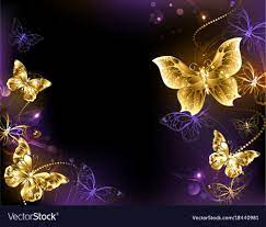 Background With Gold Butterflies Vector Image On Vectorstock Butterflies Vector Butterfly Wallpaper Wallpaper Nature Flowers