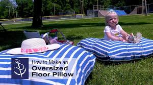 Flip your pillow right side out. How To Make An Oversized Floor Pillow Youtube