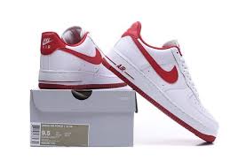 Nike Air Force 1 07 White Red Unisex Sneakers Shoes Aa0287 101 Nike Air Force Nike Nike Air