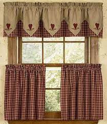 Wine Sturbridge Curtain Tiers 72 X 24 Cortinas Para Cocina Cenefas Para Cortinas Cortinas