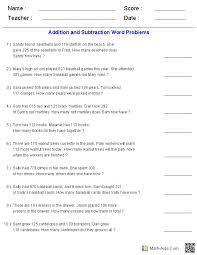 Addition And Subtraction Word Problems 3rd Grade In 2020 Subtraction Word Problems Word Problems 3rd Grade Word Problems