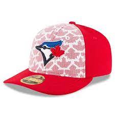 New Era Toronto Blue Jays White Red Stars Stripes Low Profile 59fifty Fitted Hat Blue Jays Toronto Blue Jays Fitted Hats