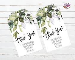 Baby Shower Tags Greenery Baby Shower Favor Tags Baby Shower Etsy Baby Shower Thank You Baby Shower Favor Tags Baby Shower Tags