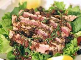 Grilled Rare Tuna Salad With Basil Tapenade Vinaigrette Recipe Recipe Vinaigrette Recipes Salad Recipes Food