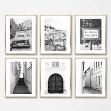 Black And White Framed Art Sets Coffret Art Deco Art Mural Noir Et Blanc Photographie Grand Lot De 6 Tirages Europe Photograph Gallery Wall Black And White Wall Art Art Gallery Wall