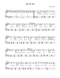 Search for your favorite songs! All Of Me Sheet Music For Piano Solo Musescore Com