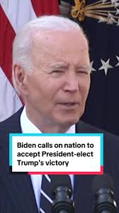 President Biden calls for the nation to accept President-elect Donald  Trump's victory: "You can't love your country only when you win. You can't  love your neighbor only when you agree." #biden #trump ...