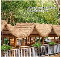 Waterproof Fake Grass Roof Panels Synthetic Thatch Roof Roll - 1m X 20m  Artificial Palm Roofing For Tiki Bars & Gazebos Tiki Bar Thatch Decoration