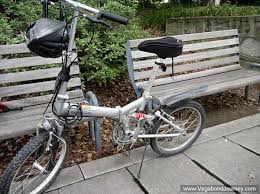 A tough ride made look easy on his heavy cycle with all the luggage as you can see. My Experience Traveling On A Folding Bicycle