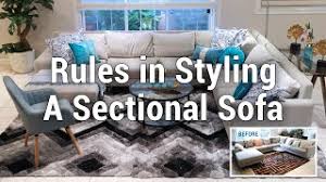You need to get rid of your old, unwanted couch because you're upgrading to a new one. Rules In Styling A Sectional Sofa Mf Home Tv Youtube