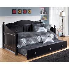 Ashley Jaidyn Wood Daybed With Trundle In Black Daybed With Storage Ashley Furniture Daybed With Trundle