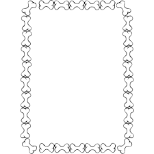 Black And White Paw Print Border Dog Bone Border Clip Art Borders Dog Coloring Book Borders For Paper